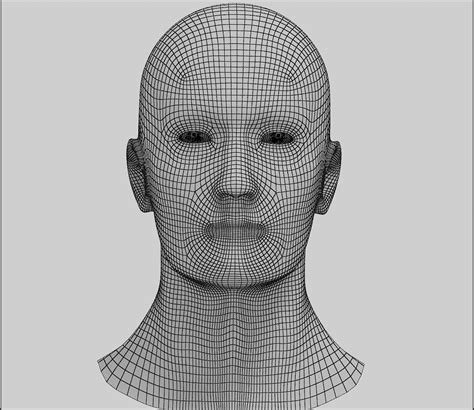 3d Model Realistic Male Head Low Poly 3d Model Vr Ar Low Poly