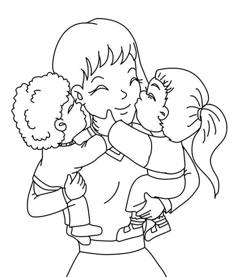 Printable Mother And Daughter Coloring Pages