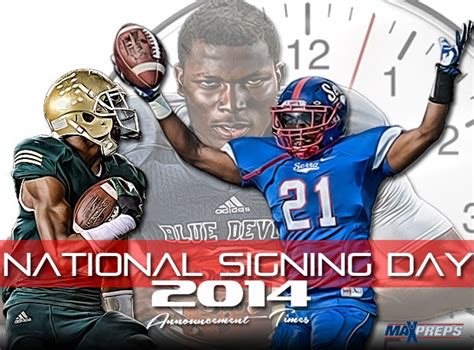 Football National Signing Day Announcement Schedule