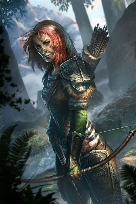 Aela The Huntress Elder Scrolls Legends Official Art Armoredwomen