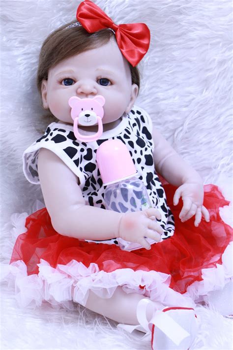 23inch Full Silicone Body Reborn Baby Doll Toys Lifelike 55cm Princess