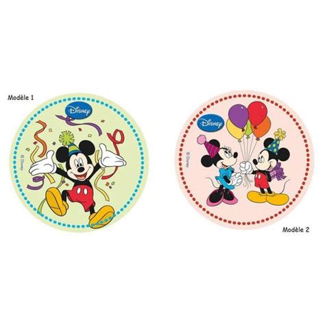 Disque Azyme Mickey Minnie Celebration Décoration Enfant 20 Cm 024
