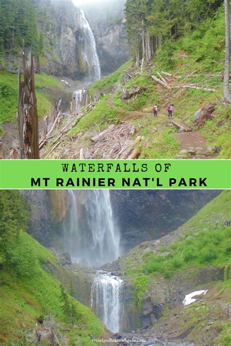 Waterfalls Of Mount Rainier National Park Washington Usa Mt Rainier