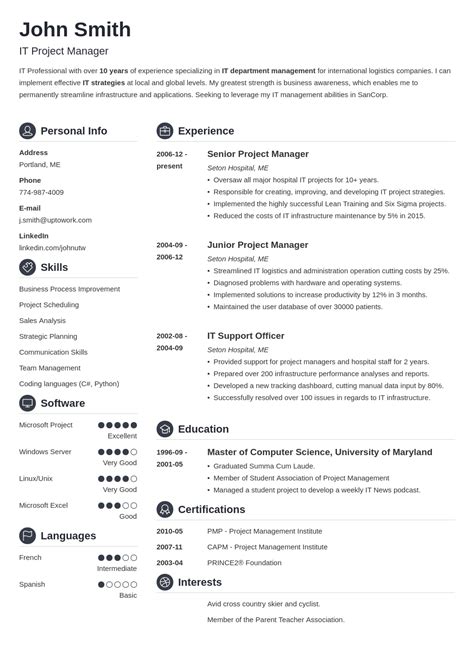 Pick one of our free resume templates, fill it out, and land that dream job! +20 Resume Templates Download Create Your Resume in 5 ...