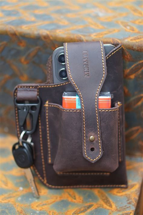 Leather Phone Holster Cell Phone Holster For Belt Loop Etsy