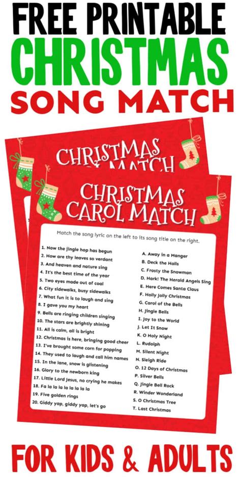 Christmas Carol Games Printable Printable World Holiday