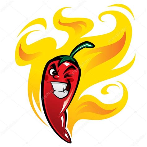 Red Chilli Pepper Funny Cartoon Character Stock Illustration By