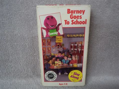 Barney Barney Goes To School Vhs Video Fun Sing Along Songs Orig