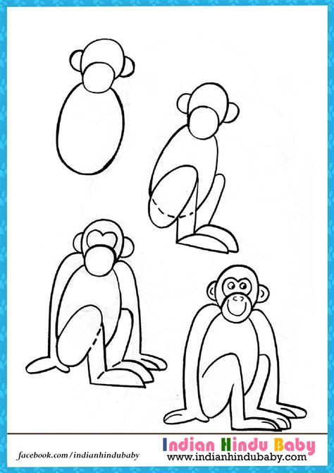 Easy Monkey Drawing Step By Step At Getdrawings Free Download