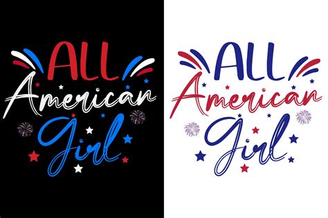All American Girl Quotes T Shirt Graphic By Store Hut · Creative Fabrica