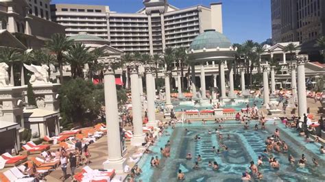 Caesars Palace Pool Overview From 2nd Level Pools Ray Charles Youtube