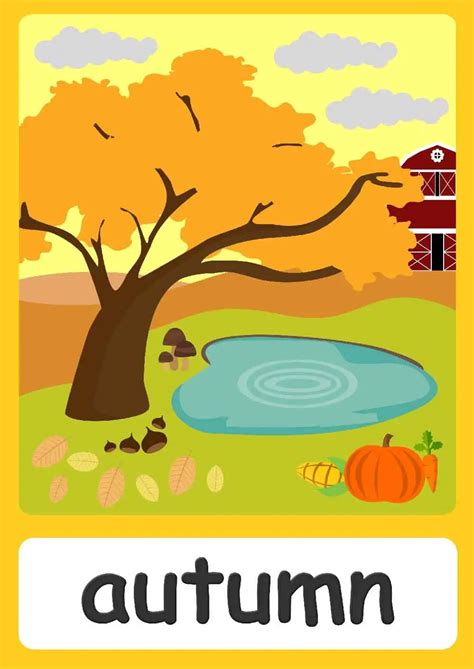 Seasons Flashcards Teach Seasons Free Flashcards And Posters