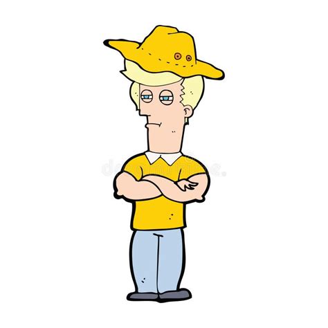 Cartoon Man Wearing Hat Stock Illustration Illustration Of Quirky