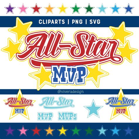 Digital Clip Art All Star Mvp And Stars Cliparts Svg Etsy Hong Kong
