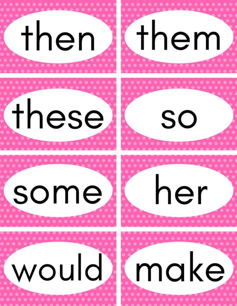 After picking the cards, you have to say a. 38 Sight Words Flash Cards For You | Kitty Baby Love