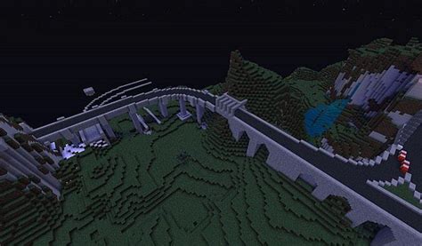 Highway In Wok Server Suspension Bridge Minecraft Map