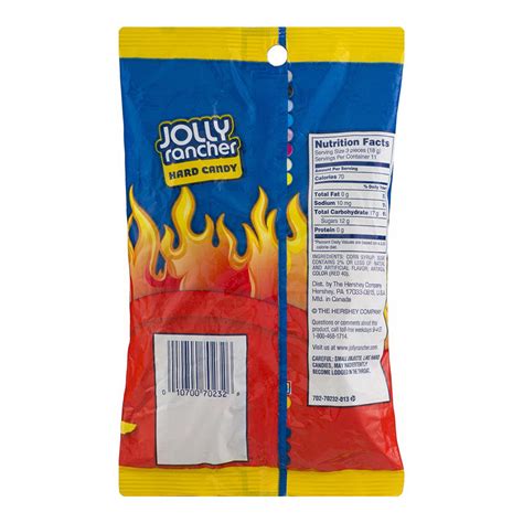 Jolly Rancher Cinnamon Fire Hard Candy Peg Bag 7 Oz