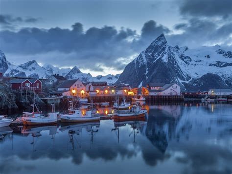 Beautiful Scenery Moskenes Norway Desktop Hd Wallpaper Widescreen