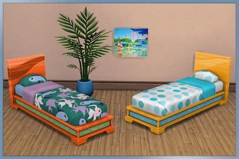 Blackys Sims 4 Zoo Single Bed Blown By Cappu • Sims 4 Downloads