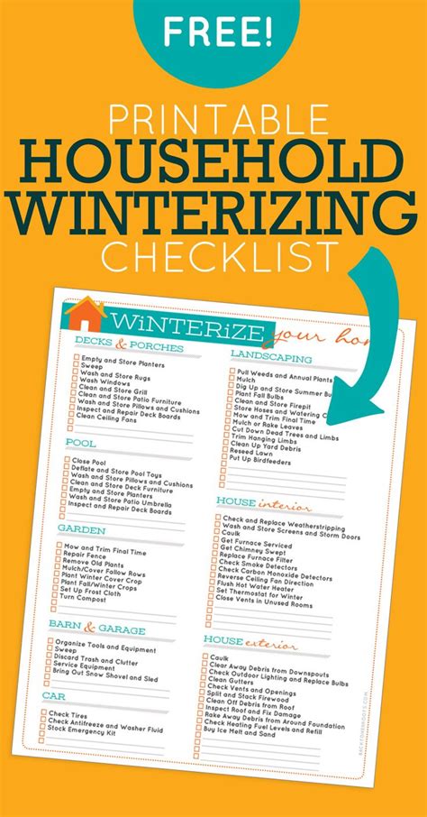 Household Winterizing Checklist Home Maintenance Home Repair Home Repairs