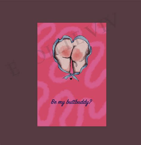 Naughty Valentines Day Printable Card Heart Shaped Butt Etsy