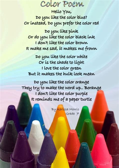Color Poem Template