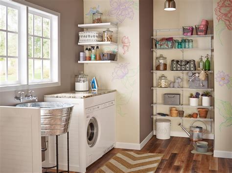 Short on materials but big on storage, they use the previously wasted space between studs to store smaller items that often get lost in untidy sheds. 10 Clever Storage Ideas for Your Tiny Laundry Room | HGTV ...