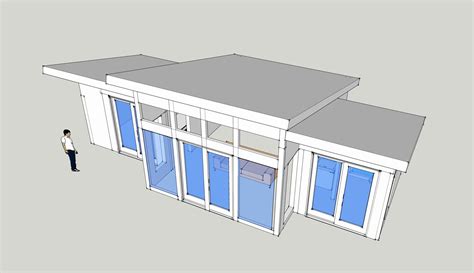 Single Slant Roof House Plan Modern House