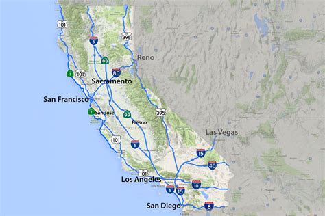 Where is california on the map? California Road Map - Highways and Major Routes