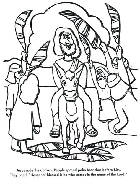 Palm sunday bible lesson and craft coloring page. Palm Sunday Coloring Page at GetColorings.com | Free ...