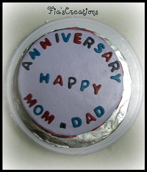 Mom And Dad Anniversary Cake Decorated Cake By Cakesdecor