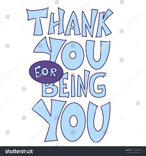 Thank You Being You Quote Hand Stock Vector Royalty Free 1510282400