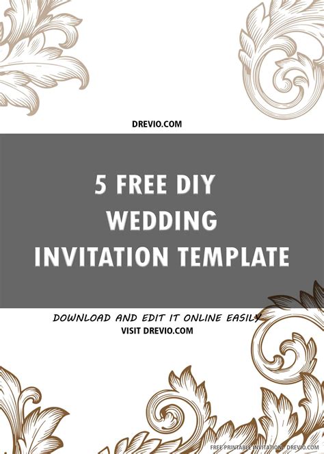 Free Printable Diy Wedding Invitation Templates Download Hundreds