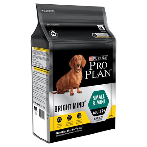 Additionally, dog food for small breeds comes in reduced kibble sizes, which are more appropriate to small dogs' decreased mouths and jaws. Buy Pro Plan Bright Minds Senior Small Breed Dry Dog Food ...