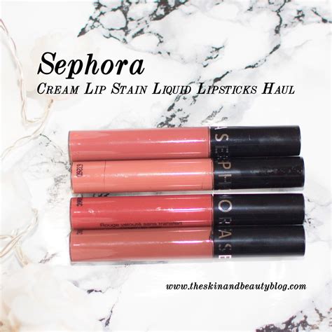 It stays on virtually all day, with the color staying on for well over six hours after application. Sephora Cream Lip Stain Liquid Lipstick Haul | The Skin ...