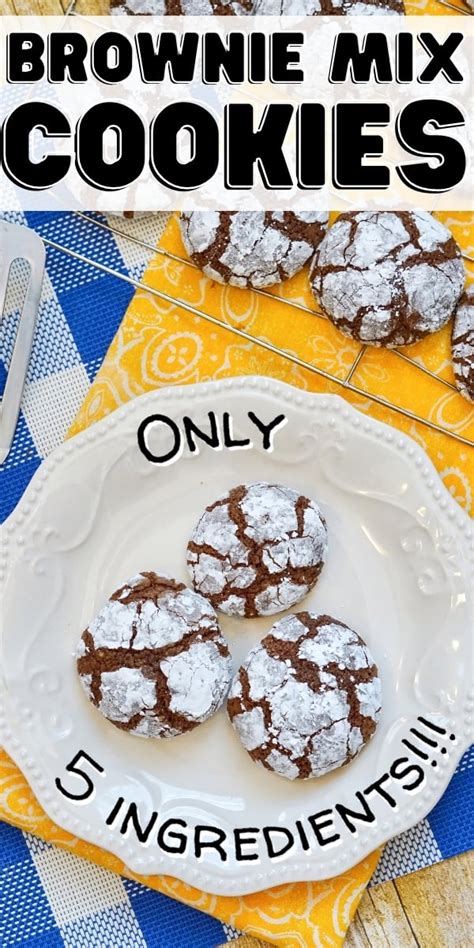 Brownie Mix Crinkle Cookies Easy 5 Ingredient Recipe