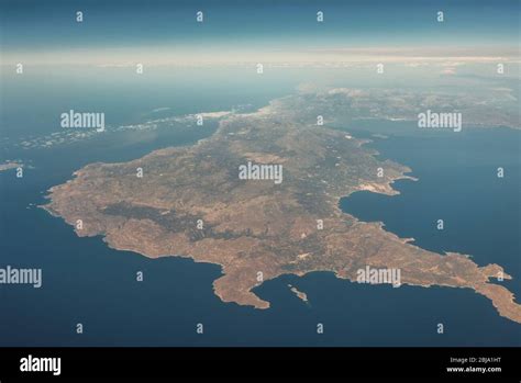 Aerial View Of The Crete The Largest Of The Greek Islands And One Of