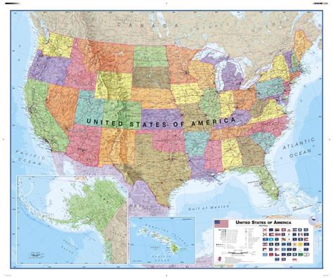 Usa Political Wall Map Map
