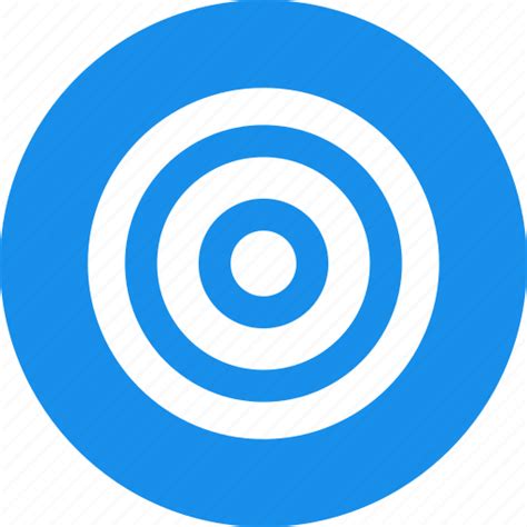 Aim Blue Bullseye Efficiency Goal Marketing Objective Icon