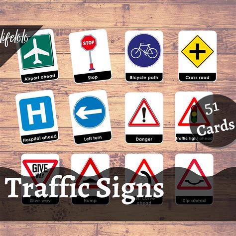 Road Sign Flashcards Printable Free Printable Templates