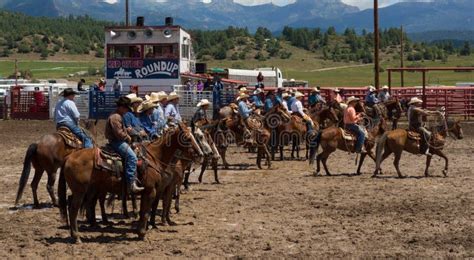 Ranchers Gathering For A Rodeo In Colorado Editorial Stock Photo