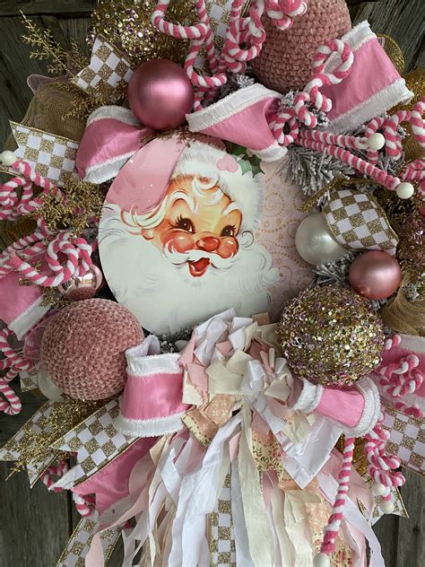 Victorian Christmas Wreath Shabby Chic Christmas Pink Christmas