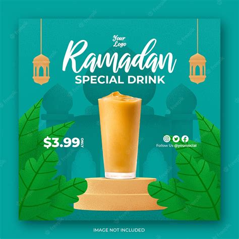Premium Psd Special Ramadan Menu Instagram Social Media Banner