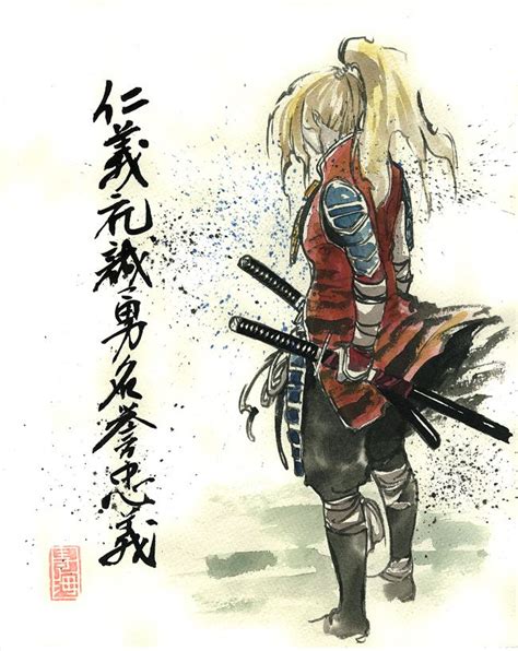 Blond Girl Samurai By ~mycks On Deviantart Female Samurai Samurai