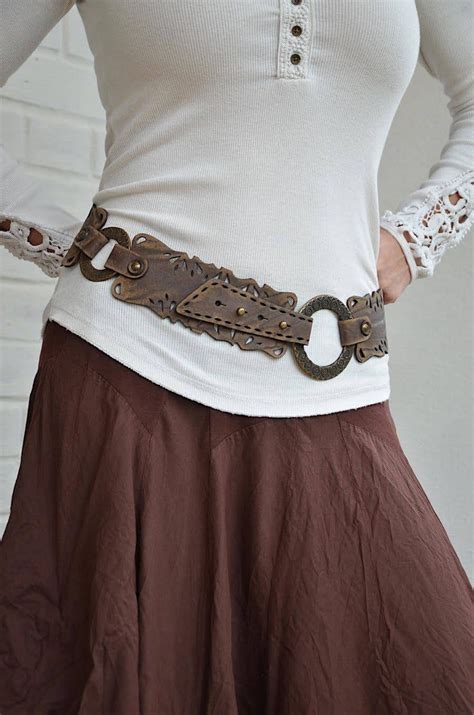 Wide Leather Belt Womens Belt Brown Leather Belt For Women Etsy In