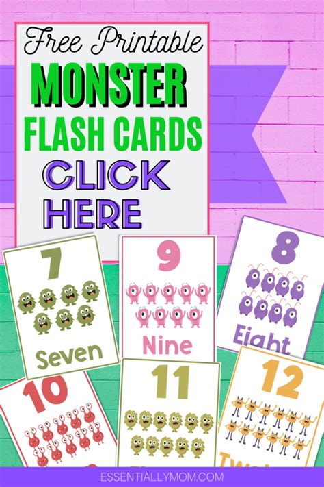 Then you will find the number 3 as the answer. Monster Number Flash Cards | FREE Printable Number Flash ...