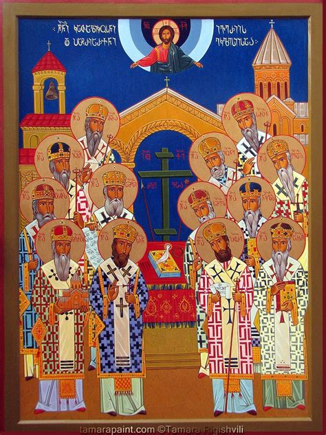 Stpatriarchs Of Georgian Church 2008 Christian Orthodox Handpainted
