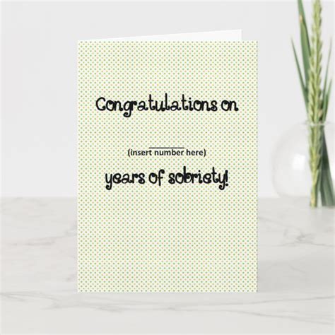 Custom Congratulations Funny Sobriety Card