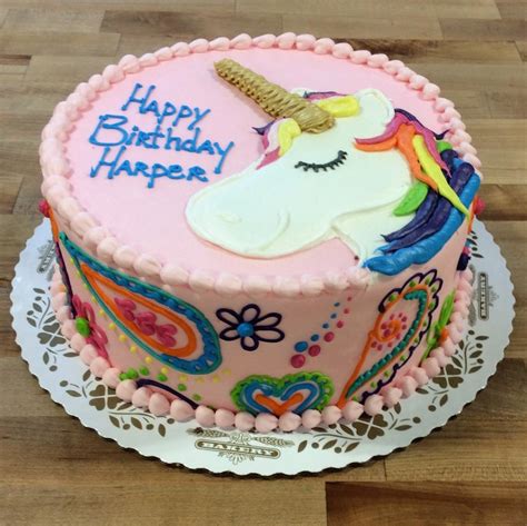 Check out our gallery of cake pictures and find what you need. Pink Cake with Unicorn and Paisley Decorations — Trefzger ...