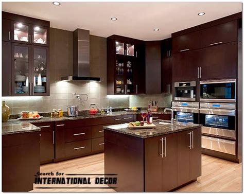 Traditional american kitchen design layout with diagonal. American style in the interior design and houses ...